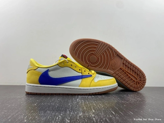 Kick Theory Low Travis x Air Scott Canary OG 1 DZ4137-700 Jordan 0816